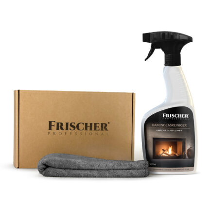 FRISCHER PROFESSIONAL Płyn do czyszczenia szyb kominkowych, 500 ml (FR00008_500_cloth30_amz_de)