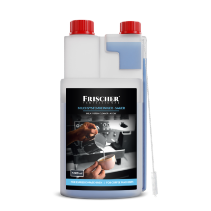 Środek do czyszczenia systemów mlecznych, 1000 ml + szczoteczka 20cm (FR00148_1000_brush_amz_de)
